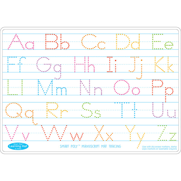 Smart Poly™ Learning Mat, 12" x 17", Double-Sided, Manuscript Tracing