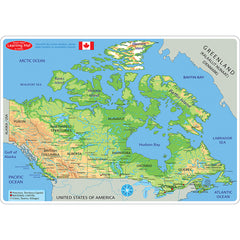 Smart Poly™ Learning Mat, 12" x 17", Double-Sided, Canada Map Physical