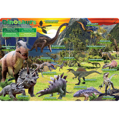 Smart Poly® Single Sided PosterMat Pals®, Dinosaurs, 12" x 17.25"