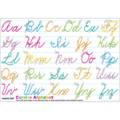 Smart Poly® Single Sided PosterMat Pals®, Cursive Handwriting, 12" x 17.25"