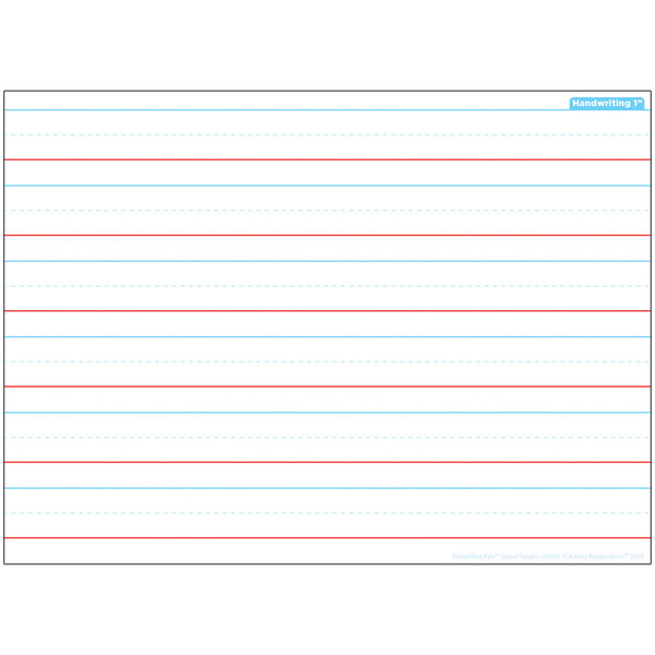 Smart Poly® Single Sided PosterMat Pals® Space Savers, Handwriting 1", 13" x 9.5"