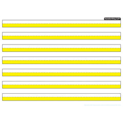 Smart Poly® Single Sided PosterMat Pals® Space Savers, 3/4" Handwriting Highlighted Yellow, 13" x 9.5"