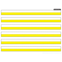 Smart Poly® Single Sided PosterMat Pals® Space Savers, 1" Handwriting Highlighted Yellow, 13" x 9.5"