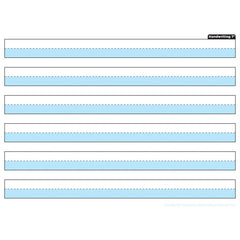 Smart Poly® Single Sided PosterMat Pals® Space Savers, 1" Handwriting Highlighted Blue, 13" x 9.5"