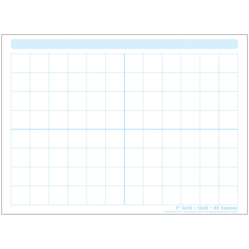 Smart Poly® Single Sided PosterMat Pals® Space Savers, 1" Grid Blocks, 13" x 9.5"