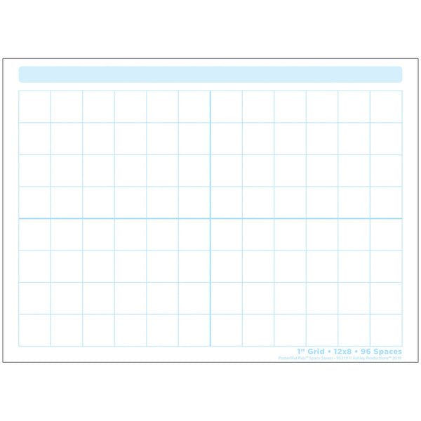 Smart Poly® Single Sided PosterMat Pals® Space Savers, 1" Grid Blocks, 13" x 9.5"