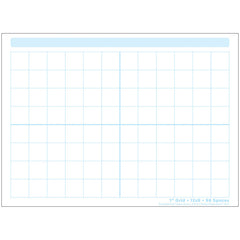 Smart Poly® Single Sided PosterMat Pals® Space Savers, 1" Grid Blocks, 13" x 9.5"