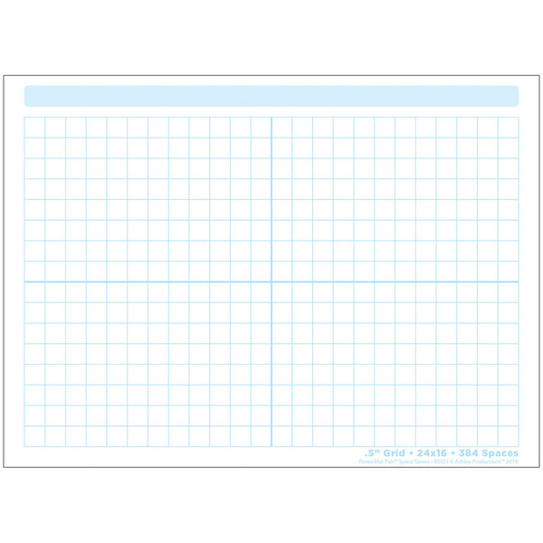 Smart Poly® Single Sided PosterMat Pals® Space Savers, 1/2" Grid Blocks, 468 Blocks, 13" x 9.5"