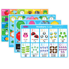 Smart Poly® Early Learning Mats 12" x 17", Set of 4