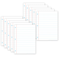 Smart Poly® PosterMat Pals™ Space Savers, 13" x 9-1/2", White Notebook Paper, Pack of 10