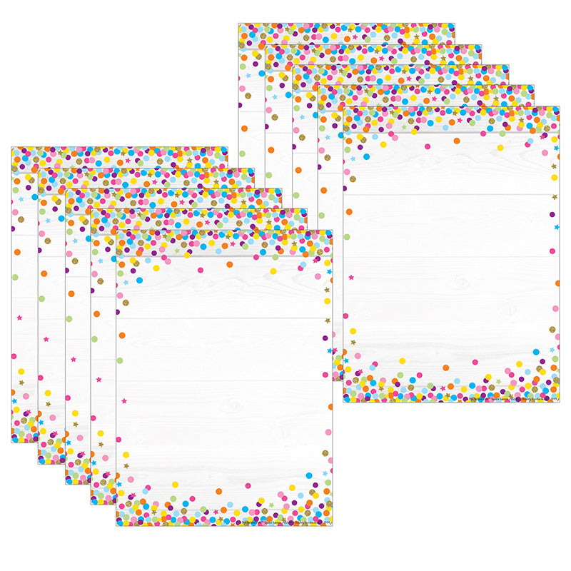 Smart Poly® PosterMat Pals™ Space Savers, 13" x 9-1/2", Blank Confetti Style, Pack of 10