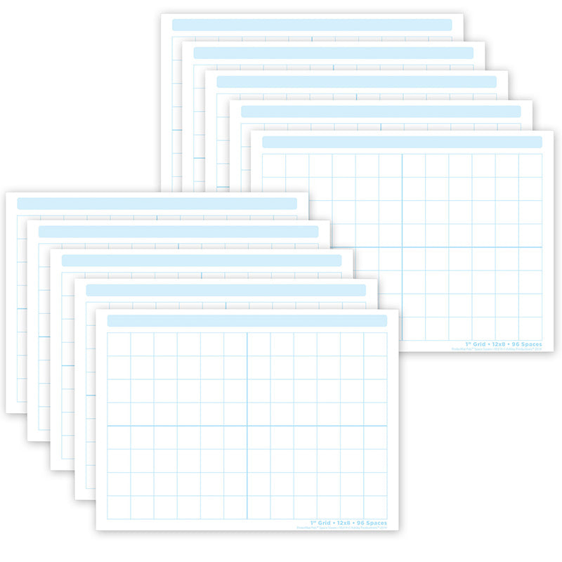 Smart Poly® PosterMat Pals™ Space Savers, 13" x 9-1/2", 1" Grid Blocks, Pack of 10