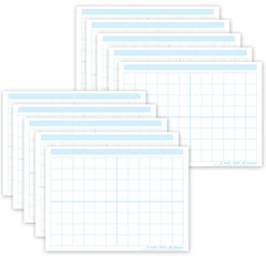 Smart Poly® PosterMat Pals™ Space Savers, 13" x 9-1/2", 1" Grid Blocks, Pack of 10