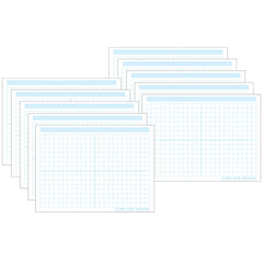 Smart Poly® PosterMat Pals™ Space Savers, 13" x 9-1/2", 1/2" grid Blocks 468 Blocks, Pack of 10