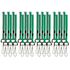 Standard Lanyard Hook Rope Style, Green, Pack of 24