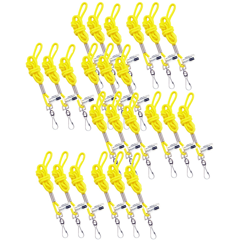 Standard Lanyard Hook Rope Style, Yellow, Pack of 24