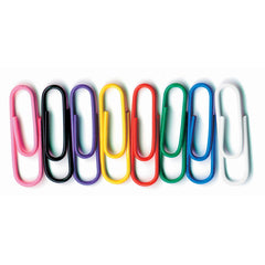 Vinyl-Coated Paper Clips, No. 1 Standard Size, Pack of 100