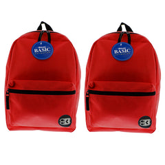 Basic Backpack, 16", Red, Pack of 2