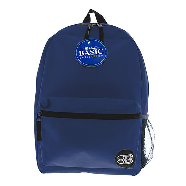 16" Basic Backpack, Navy Blue