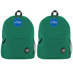 Classic Backpack 17" Green, Pack of 2