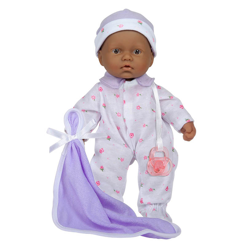 La Baby Soft 11" Baby Doll, Blue with Blanket, Hispanic