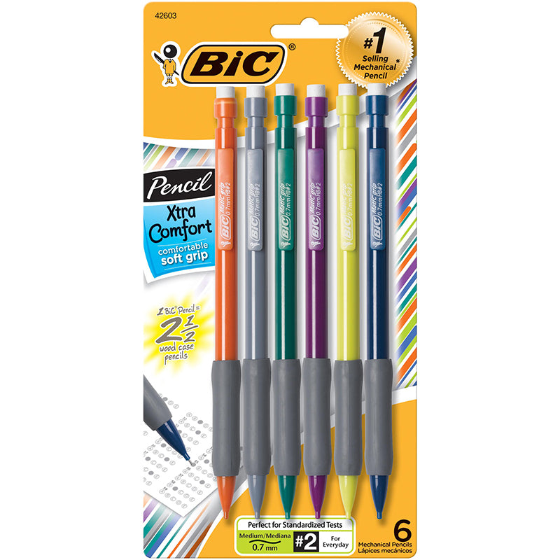 Matic Grip® Mechanical Pencils, 0.7mm, Pack of 6