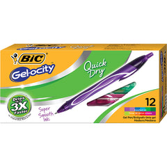 Gel-ocity® Quick Dry Retractable Gel Pens, Assorted Fashion Colors, Pack of 12