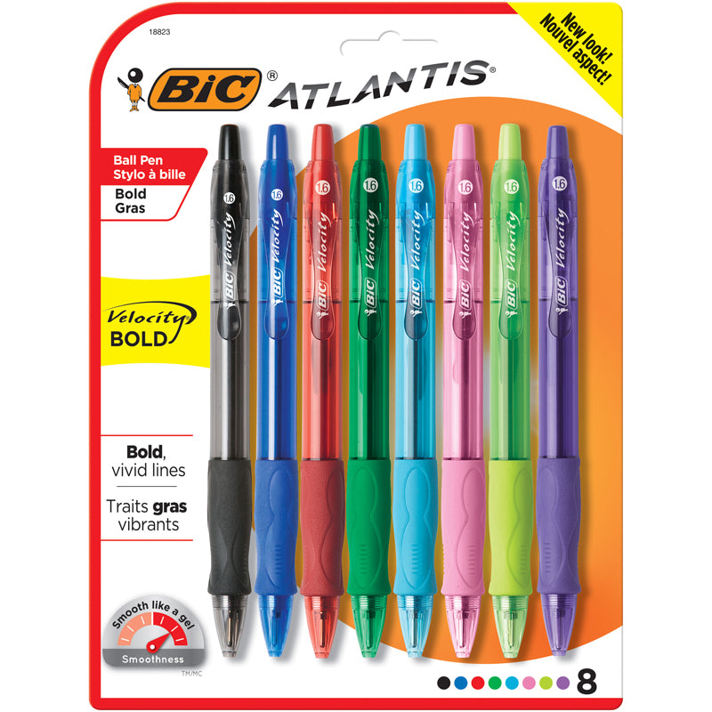 Atlantis Velocity® Bold Pen, Fashion Colors, Pack of 8