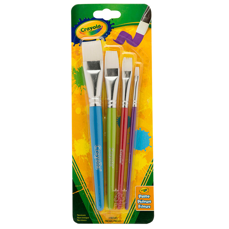 Big Paintbrush Set, Flat, Pack of 4