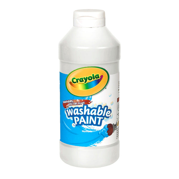 Washable Paint, White, 16 oz.