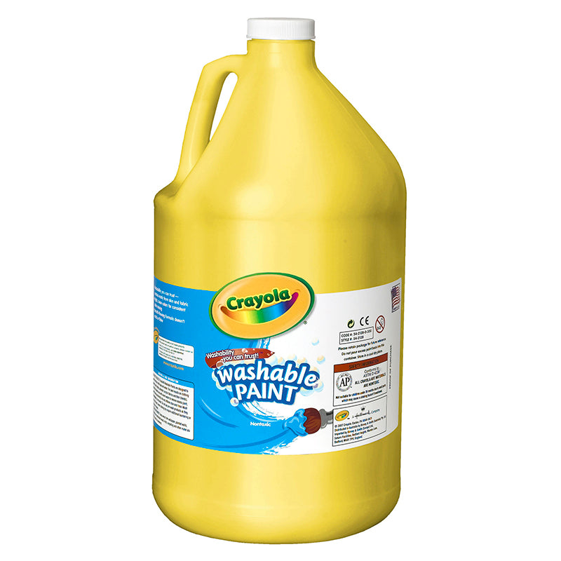 Washable Paint, Yellow, Gallon