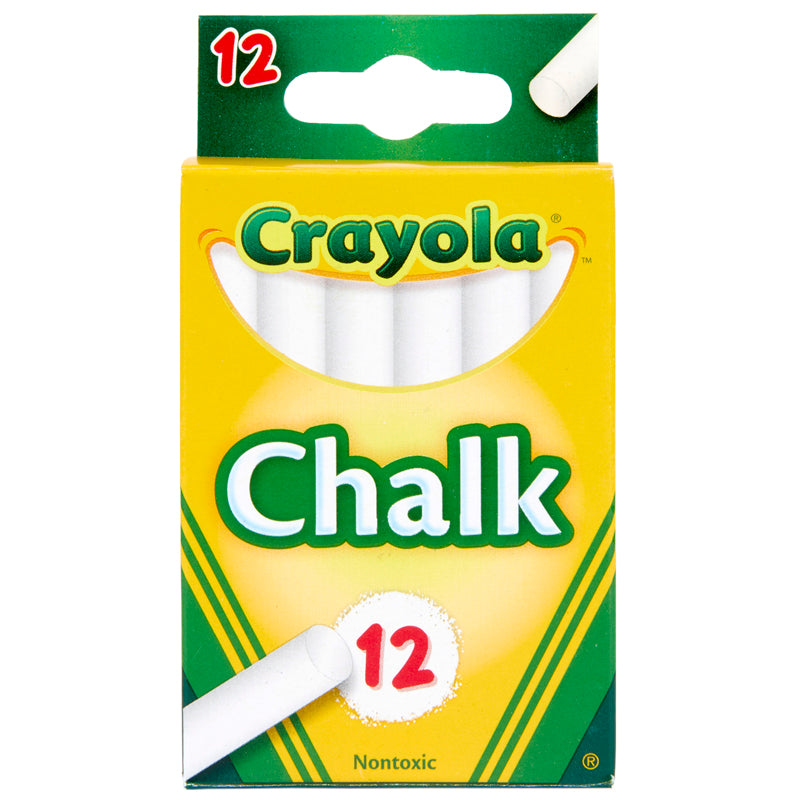 White Chalk Sticks, 12 Count