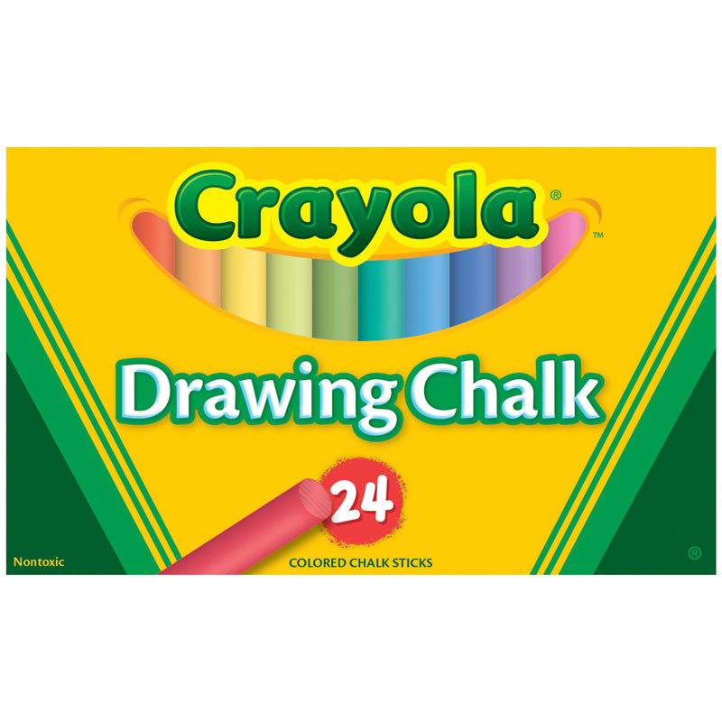 Drawing Chalk, Assorted Colors, 24 Count