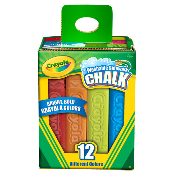 Washable Sidewalk Chalk, 12 Count