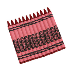 Bulk Crayons, Red, Regular Size, 12 Count