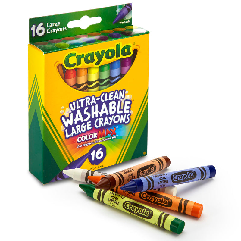 Large Washable Crayons, 16 Colors