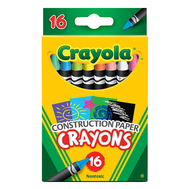 Construction Paper Crayons, 16 Count