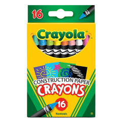 Construction Paper Crayons, 16 Count