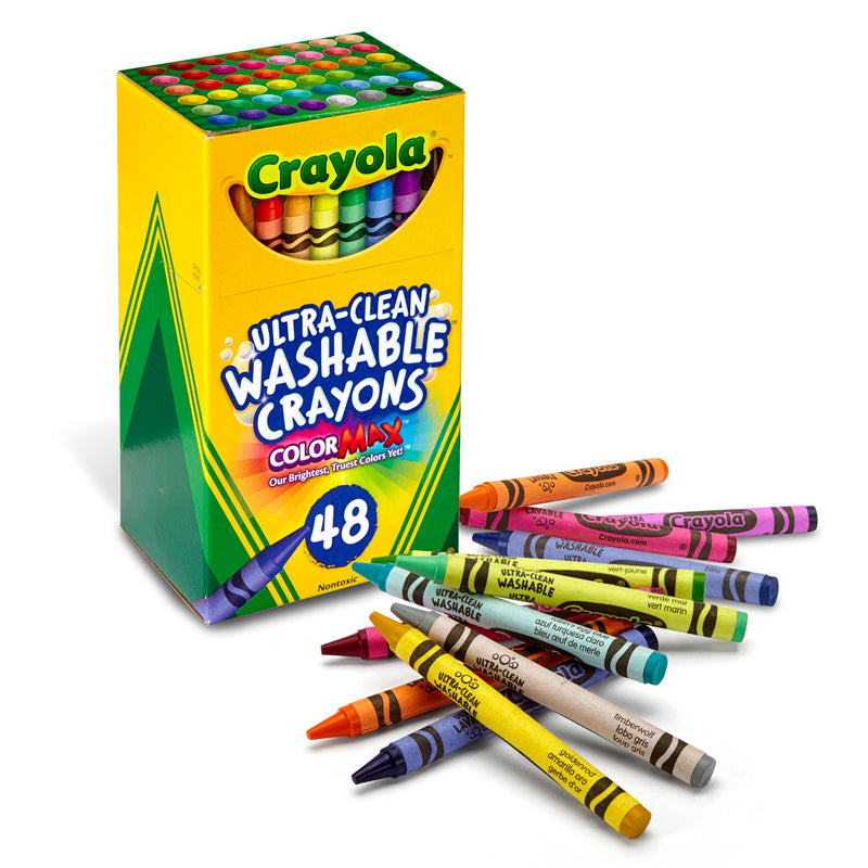 Ultra-Clean Washable Crayons, Regular Size, Pack of 48