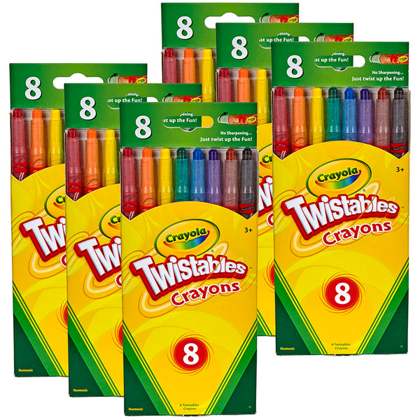 Twistables® Crayons, 8 Per Pack, 6 Packs