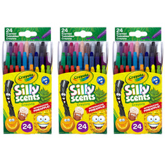 Silly Scents Mini Twistables Scented Crayons, 24 Per Pack, 3 Packs