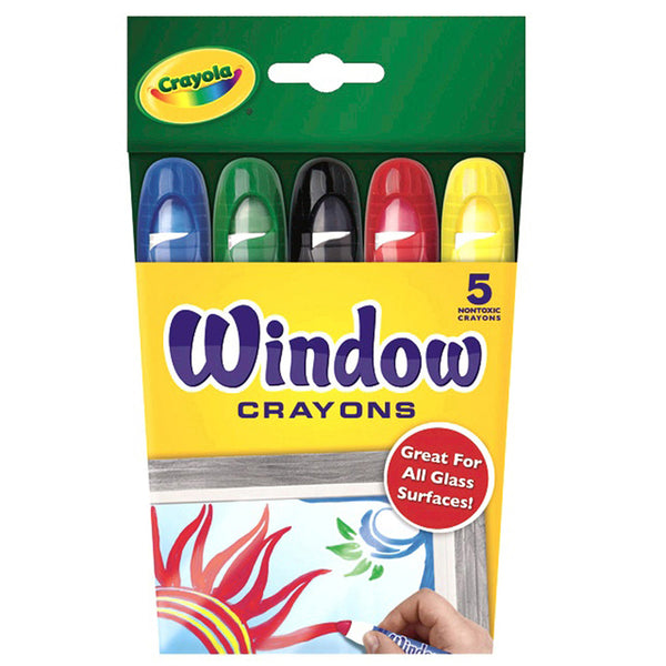 Washable Window Crayons, 5 Count