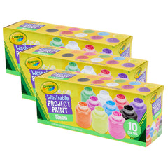 Neon Paint Set, 2oz., 10 Per Set, 3 Sets