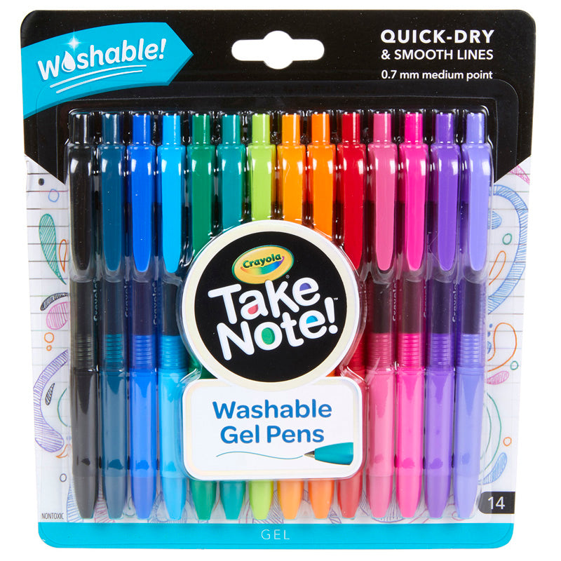 Take Note! Washable Gel Pens, Pack of 14