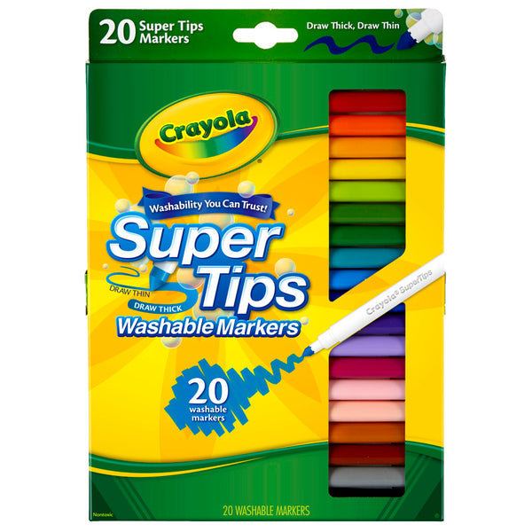 Washable Super Tips Markers, 20 Count