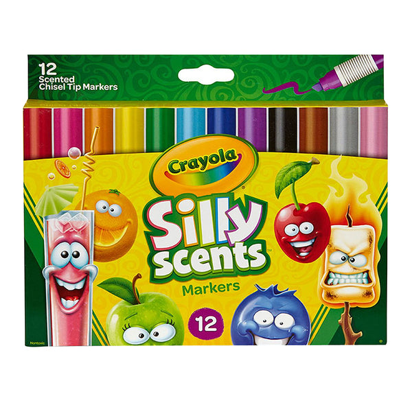 Silly Scents™ Washable Markers, Chisel Tip, 12 Colors/scents