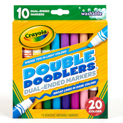 Dual-Ended Washable Double Doodlers Markers, Pack of 10