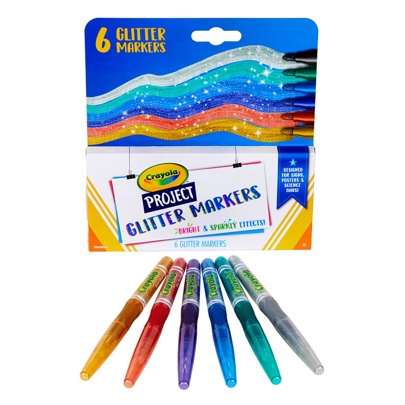 Project Glitter Markers, 6 Count