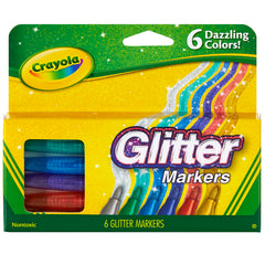 Glitter Markers, 6 Count