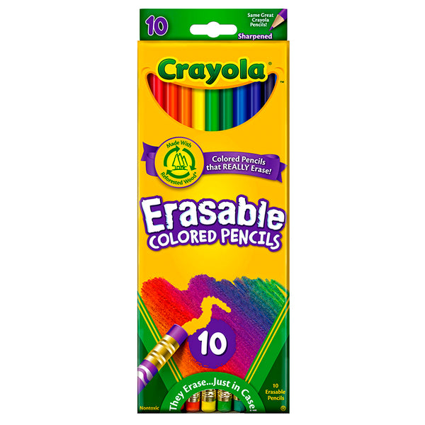 Erasable Colored Pencils, 10 Count